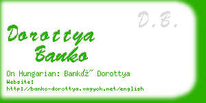 dorottya banko business card